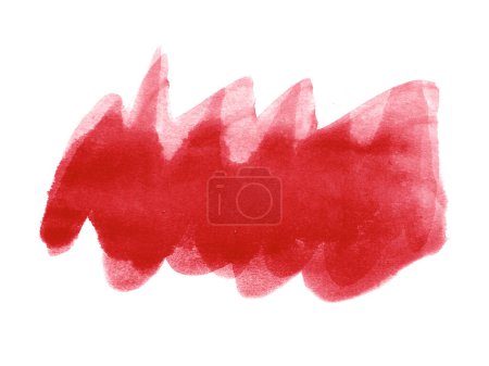 Abstract watercolor on white background. Red watercolor scribble texture. It is a hand drawn. Red abstract watercolor background