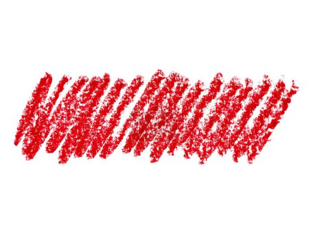 Foto de Crayón abstracto sobre fondo blanco. Textura de garabato de crayón rojo. Punto pastel de cera. Es una mano dibujada. Fondo de crayón abstracto rojo - Imagen libre de derechos