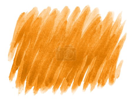 Téléchargez les photos : Texture gribouillis aquarelle orange. Aquarelle abstraite sur fond blanc. C'est un dessin à la main. Fond aquarelle abstrait orange - en image libre de droit