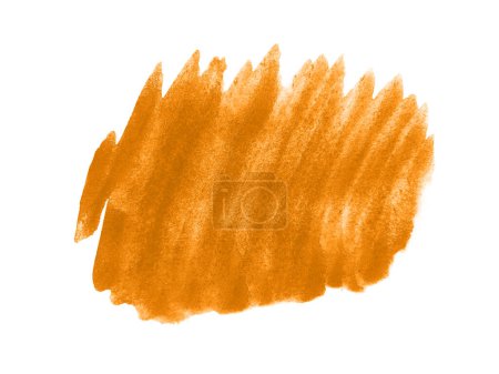 Orange watercolor scribble texture. Abstract watercolor on white background. It is a hand drawn. Orange abstract watercolor background