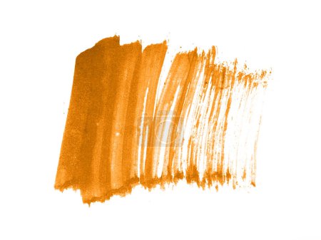 Orange watercolor scribble texture. Abstract watercolor on white background. It is a hand drawn. Orange abstract watercolor background