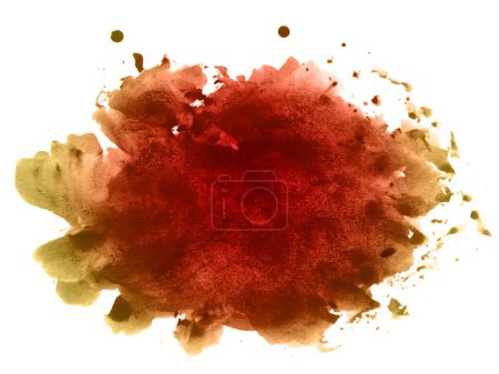 Téléchargez les photos : Texture gribouillis aquarelle rouge et jaune. C'est un dessin à la main. Fond aquarelle abstrait rouge et jaune - en image libre de droit