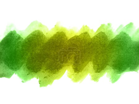 Foto de Green and yellow watercolor scribble texture. It is a hand drawn. Green and yellow abstract watercolor background - Imagen libre de derechos