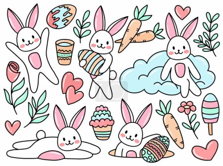 Illustration for Easter Doodle Clip Art Collection - Royalty Free Image