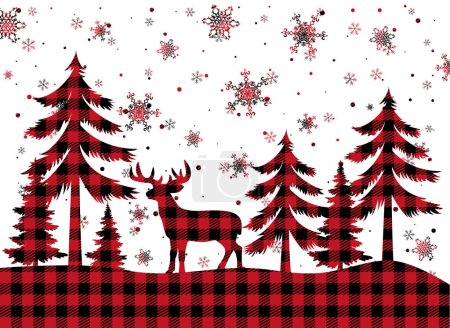 Patrón de Navidad y Año Nuevo en Buffalo Plaid. Fondo festivo para el diseño y la impresión