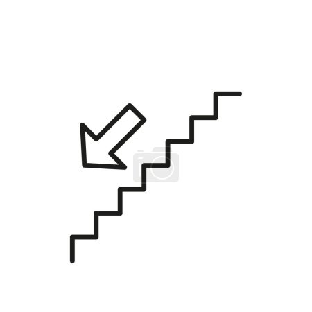 Téléchargez les illustrations : Escalator elevator icon. Vector illustration. Business concept escalator pictogram eps 10 - en licence libre de droit