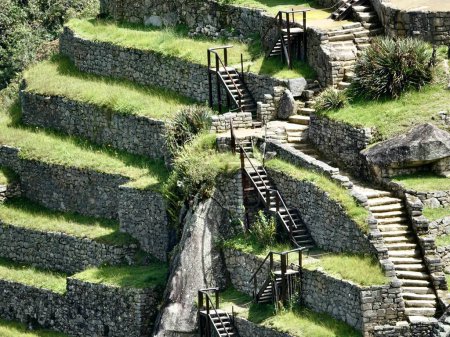 Machu Picchu, monte o pico viejo ', es el nombre contemporneo que se da a antiguo poblado incaico construido antes del siglo xv, en la cordillera Oriental del sur del del Peru en la cadena montaosa de los Andes a 2430 m sobre el nivel del mar