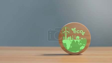 concept of green company culture Carbon zero and net zero goals Environment and Sustainable Business build a green community
