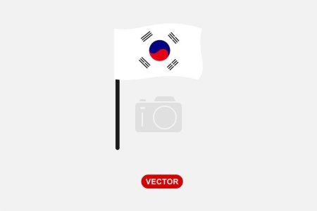 Vektor Südkorea Flagge Symbol Abbildung