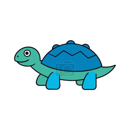 Archelon Turtle flies icon vector illustration. AI generated image. Clipart cartoon deisgn icon