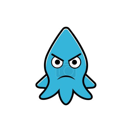 Photo for Arrow Squid goes icon vector illustration. AI generated image. Clipart cartoon deisgn icon - Royalty Free Image