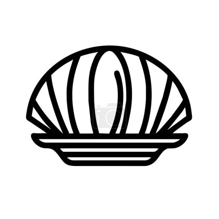 Abalone perl black icon vector illustration