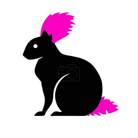 Aberts Squirrel yellow icon vector illustration