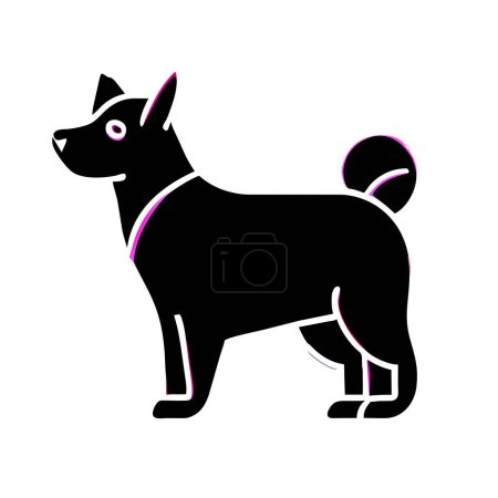 Ainu Dog black icon vector illustration