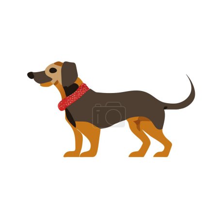 Alpine Dachsbracke Hund braun Symbol Vektor Illustration