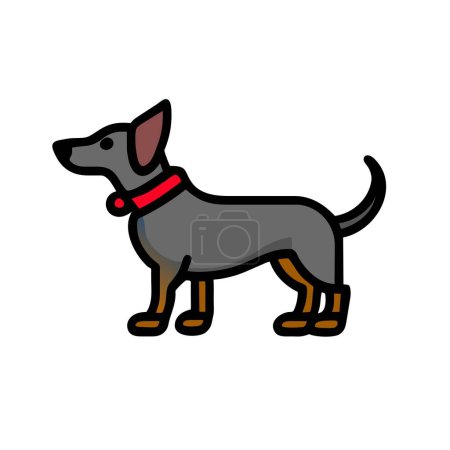 Alpine Dachsbracke Hund grau Symbol Vektor Illustration