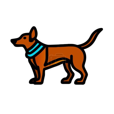 Alpine Dachsbracke perro rojo icono vector ilustración