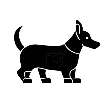 Alpine Dachsbracke dog white icon vector illustration