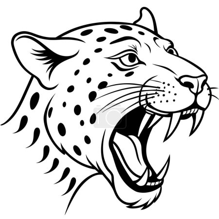 Ilustración de Amur leopardo grita icono vector ilustración - Imagen libre de derechos