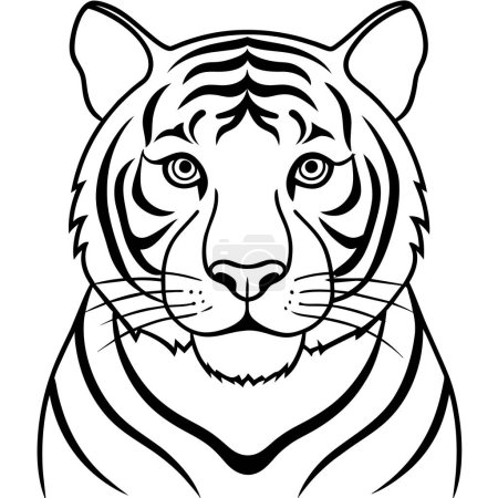 Amur Tiger wird Icon-Vektor-Illustration