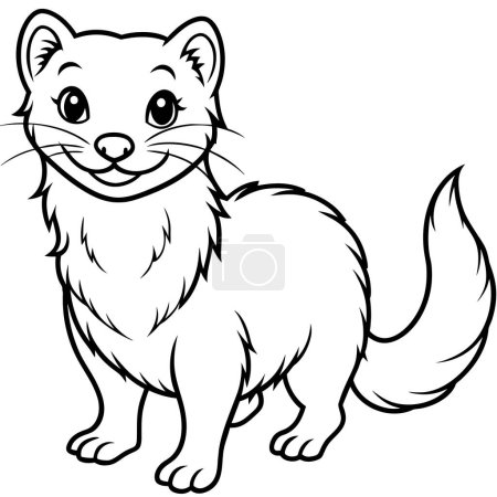 Illustration for Angora Ferret rodent smiles icon vector illustration - Royalty Free Image