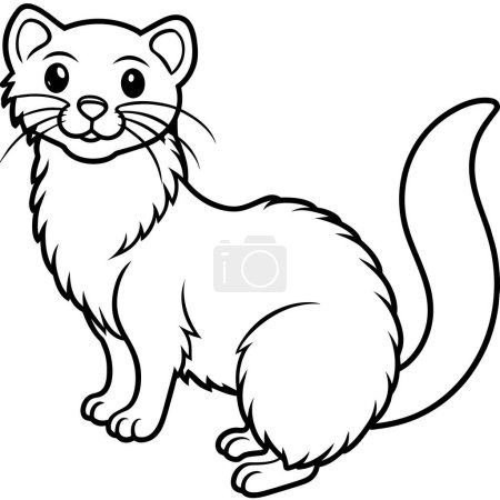 Illustration for Angora Ferret rodent speaks icon vector illustration - Royalty Free Image