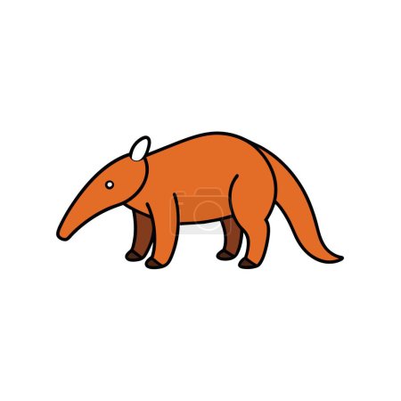 Illustration for Anteater rodent looks icon vector illustration - Royalty Free Image