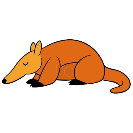 Anteater rodent rests icon vector illustration