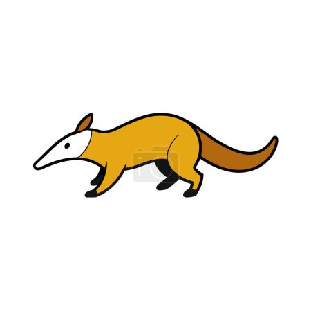 Illustration for Anteater rodent runs icon vector illustration - Royalty Free Image