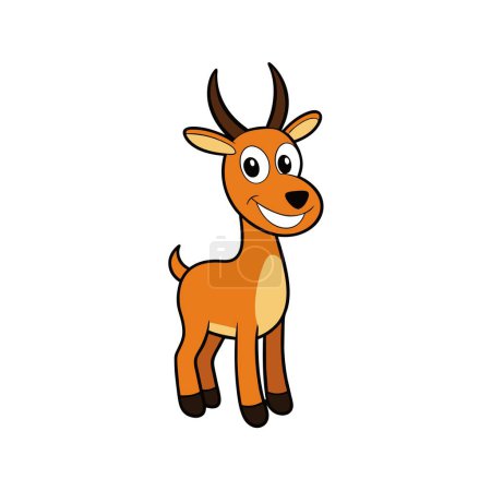 Antilope lächelt Icon Vektor Illustration