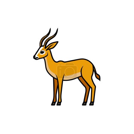 Antelope stands icon vector illustration
