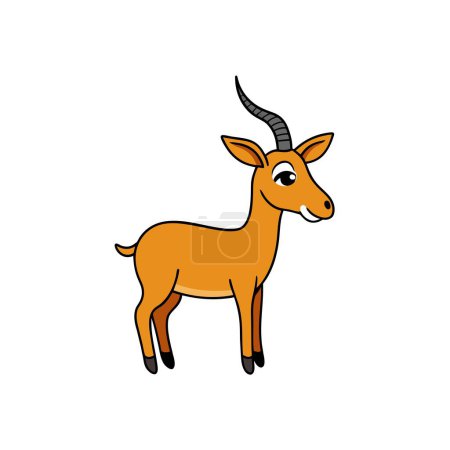 Antelope cries icon vector illustration