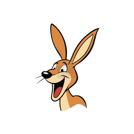 Illustration for Antelope Jackrabbit rodent laughs icon vector illustration - Royalty Free Image