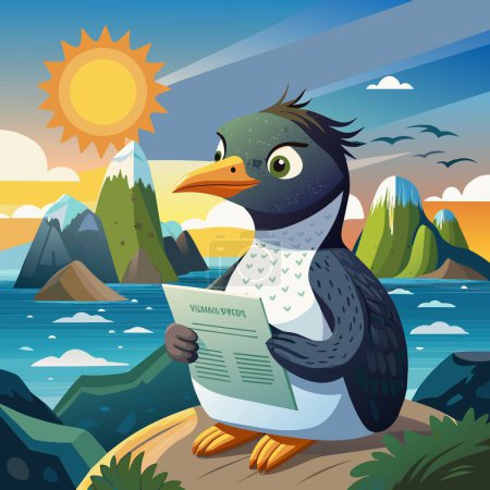 Antarctique Petrel oiseau banque de lecture méprisable Vecteur solaire
