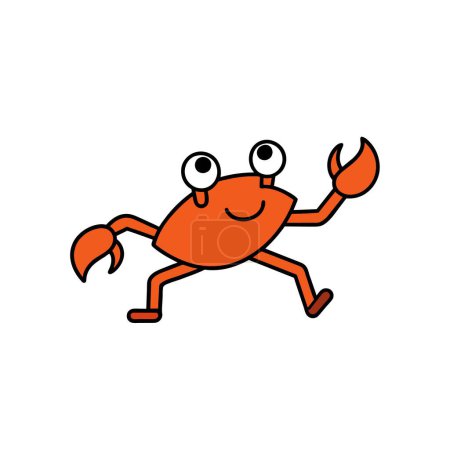 Ilustración de Arrow Crab ejecuta ilustración de vectores de iconos. Imagen generada por IA. Clipart icono de dibujos animados deisgn - Imagen libre de derechos
