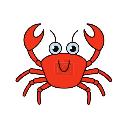 Ilustración de Arrow Crab se encuentra ilustración de vectores de iconos. Imagen generada por IA. Clipart icono de dibujos animados deisgn - Imagen libre de derechos