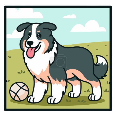 Shetland Sheepdog Illustrations qui peuvent être utilisées pour divers besoins de conception ou de produit.