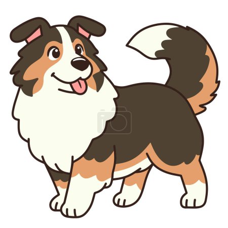 Illustration for Shetland sheepdog Illustrations that can be used for various design or product needs. - Royalty Free Image