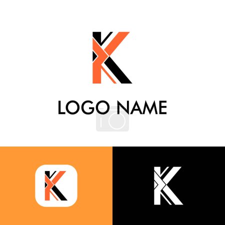 Außergewöhnliche Buchstabe K Logo Design-Vorlage geeignet für Identität, App, Geschäft, Unternehmen. etc.