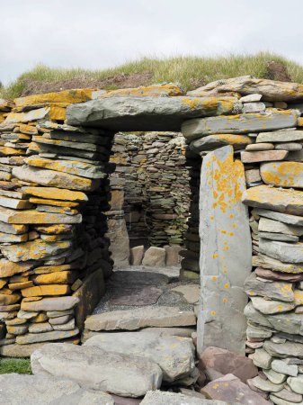 Jarlshof, sitio arqueológico prehistórico y asentamiento nórdico. Islas Shetland. Escocia. Jarlshof es uno de los sitios arqueológicos más notables jamás excavados en Gran Bretaña. Contiene restos que datan de 2500 aC hasta el siglo XVII dC..