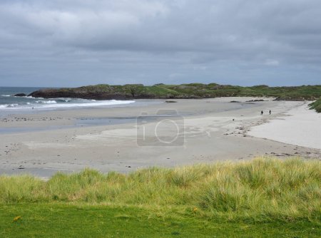 Beach. Isle of Tiree. Scotland. The Isle of Tiree is the most westerly island of the Inner Hebrides. Tiree is known for its beautiful white sand beaches and is popular for surfing and windsurfing.