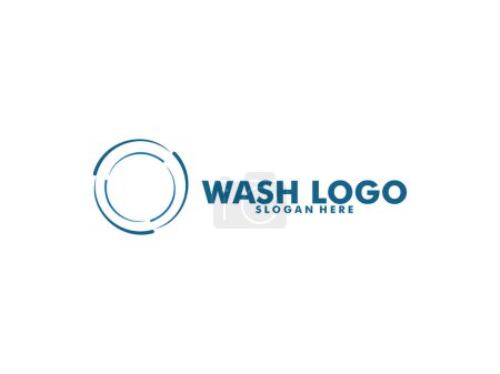vector de logotipo de lavandería, plantilla de logotipo de limpieza de lavandería