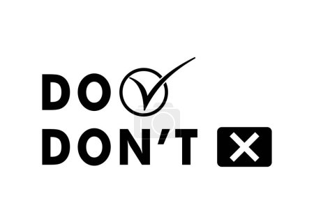 Do and Don't sign vector icon template