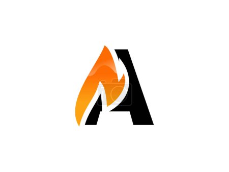 Feuer Flamme Logo Design Vektor. Symbolbild für Lagerfeuer-Silhouette