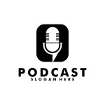 Podcast logo design. podcast icon, logo design template