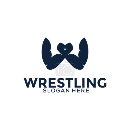 Wrestling Logo Vorlage, Wrestling Sport Logo Vektorvorlage