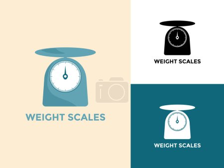Weight Scales Icon, Healthcare, sports logo icon, Weight Measure Equipment Flat Vector Illustration