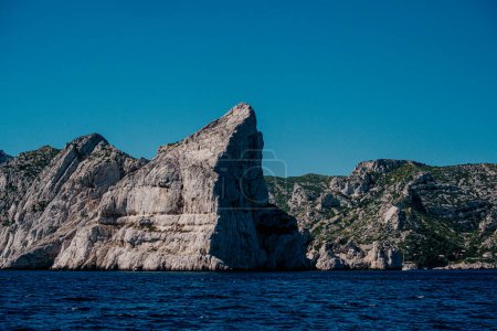 Photo for Majestic limestone cliffs rising from the Mediterranean Sea - Royalty Free Image