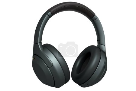 Photo for 3D rendering of gaming headphones on white background. Concept of cloud gaming and game streaming services - Royalty Free Image