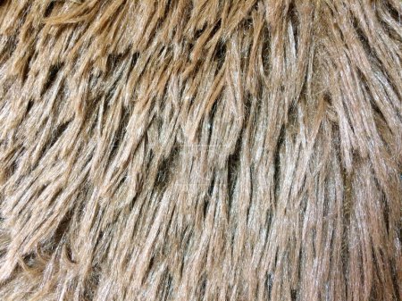 Close-Up Brown Artificial Fur Surface Background